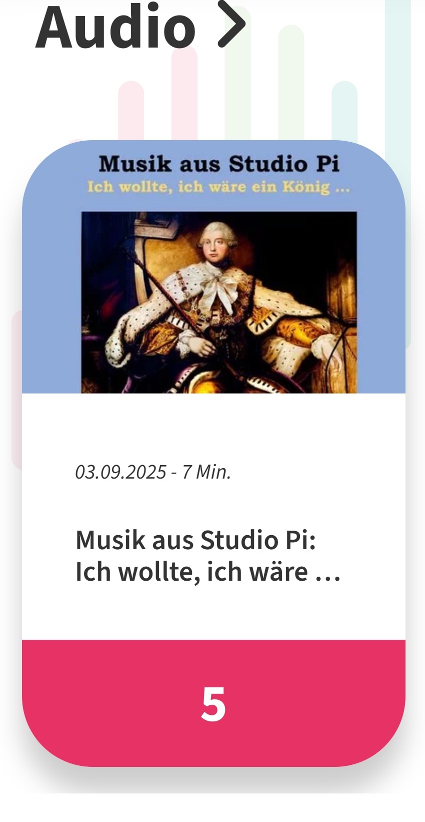 Ich wollte, ich wre ein Knig - Platz 5 am 4.10.2025