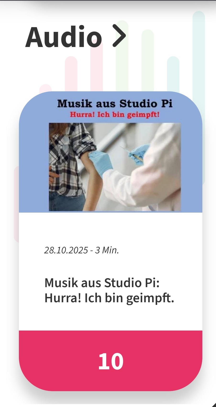 Hurra! Ich bin geimpft.